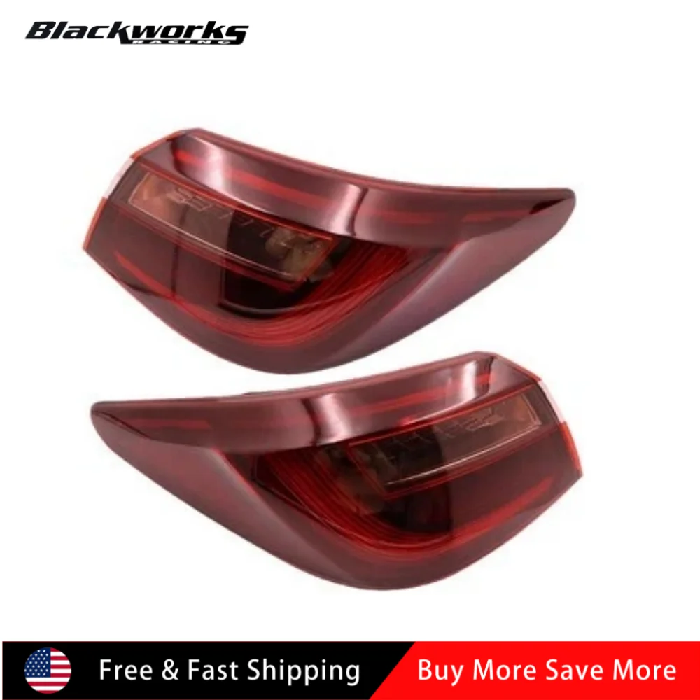 26550-6HH1B 26555-6HH1B 2pcs Rear Passenger + Driver Side Bumper LED Outer Tail Light Assembly Clear Red For 2018-2021 Infiniti Q50