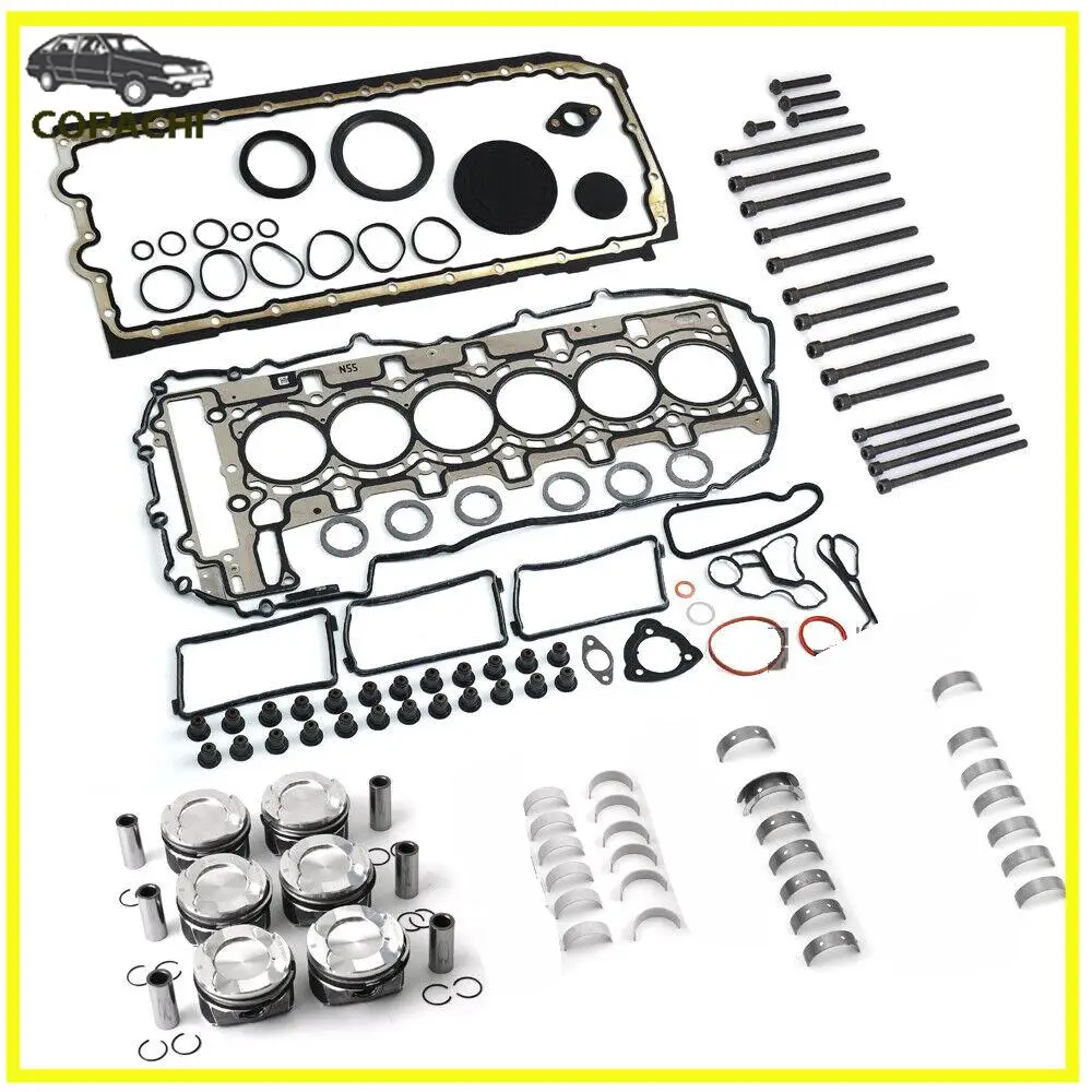 

N55B30 комплект для ремонта двигателя 11258619196 11247628034 11127599212 для BMW 535i X5 X6 F30 F32 F25 F10 F15 E71 3,0 L6 автомобиль