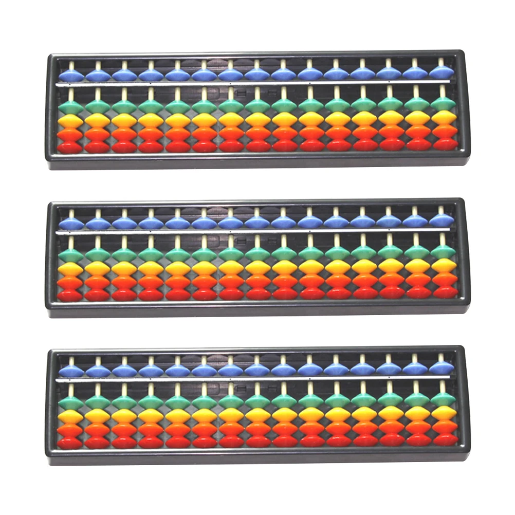 

3pcs Plastic Abacus Bead Color Arithmetic Tool for Kids Student Math Educational Toys Portable Counting Tools