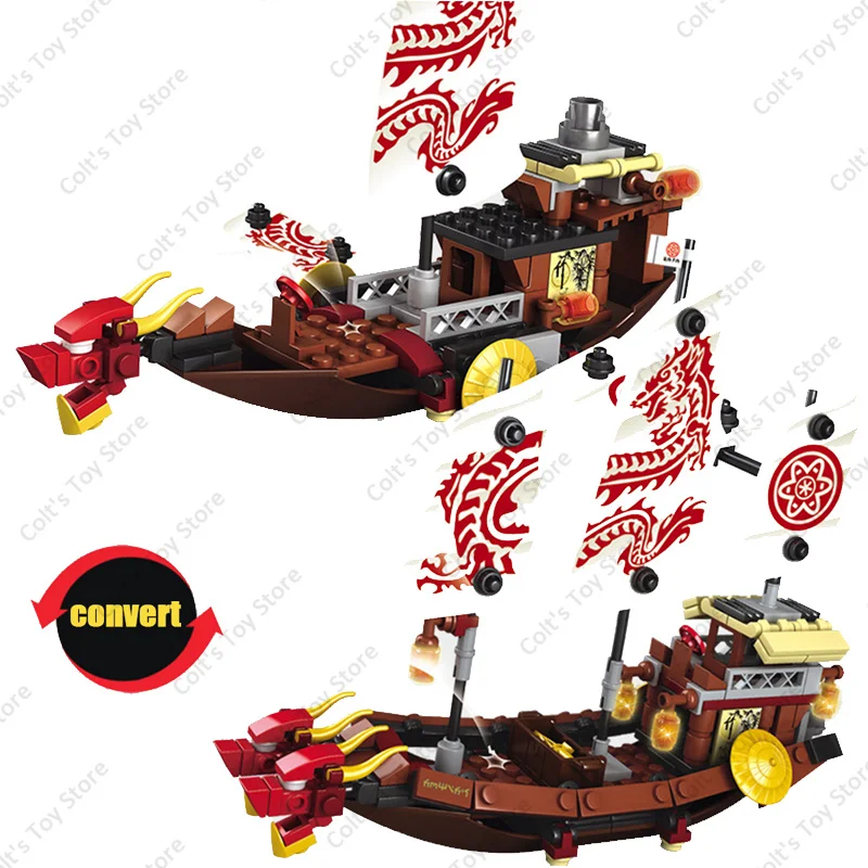 NEW Ninja Legend Destiny Bounty Dragon Boat Building Blocks Ship 71705 Classic Anime Kai Zan Lloyd Jay Model Bricks Kid Toy Gift