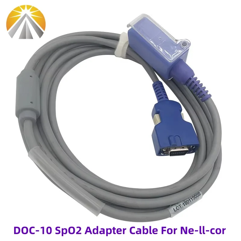 Reusable SpO2 Sensor Extension Cable Oxi-Max DOC-10 AMP 14 P Male to DB9 Female for Oxi Tech Monitor N595 N550 N560 N600 N600X