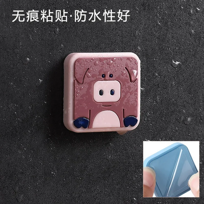 

1pc PVC Self Adhesive Cartoon Door Suction Wall Protector Animal Door Handle Bumper Buffer Protection Plug Silencer Crash Pad