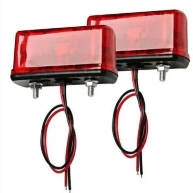 2 قطعة سيارة LED رقم الترخيص لوحة ضوء مقاوم للماء الجبهة الخلفية الذيل مصباح إشارة العالمي شاحنة مقطورة فان 12-24 فولت اكسسوارات السيارات