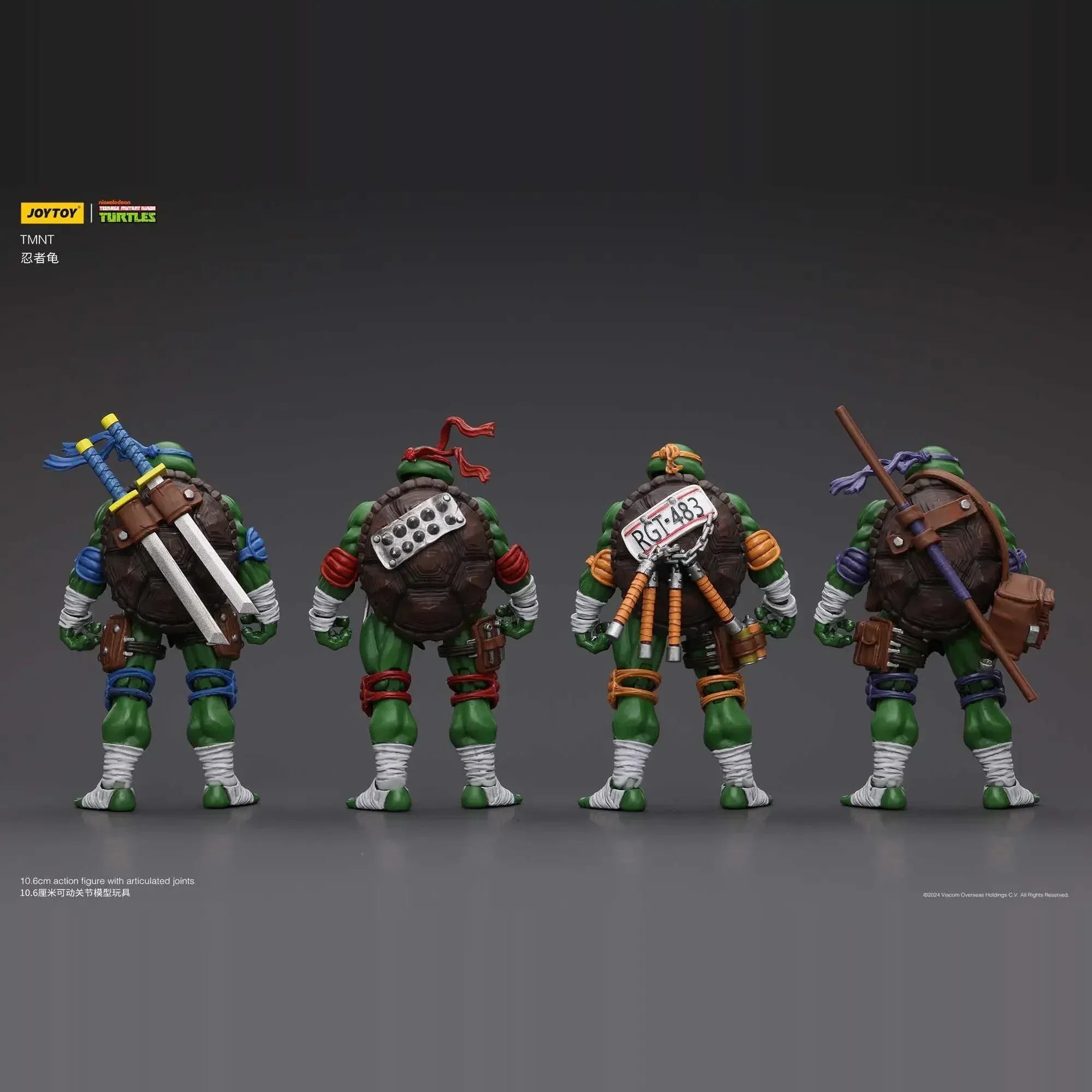 [STOCK] JOYTOY TMNT 1/18 Action Figure Raphael Leonardo Donatello Michelangelo 4PCS Model Hadiah dengan Kotak