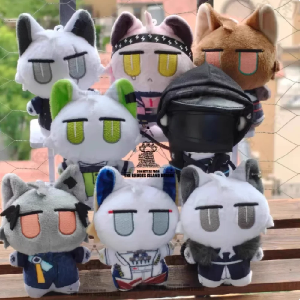 

Game Arknights SilverAsh Kal'tsit cute10cm Cartoon Figure Idol Plushies Key ring pendant Girl Birthday Gift Lie on Your Cosplay