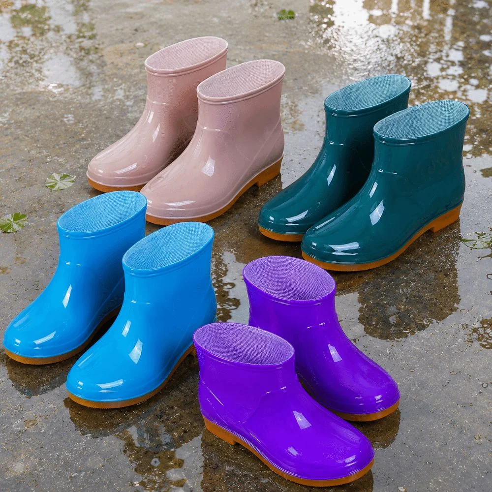 Rutschfeste Damen-Kurzregenstiefel, Wasserdichte Leichte Garten-Regenschuhe, Langlebige Niedrige Wasserschuhe für Outdoor, Küche, Arbeit – Detail 10