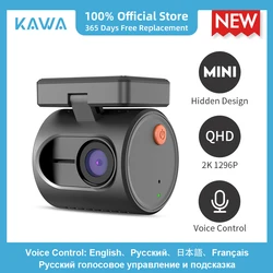 2K Mini Dash Camera For Car DVR KAWA MINI 3 Hidden Dash Cam Video Recorder Emergency Voice Control Night Vision WiFi APP Monitor