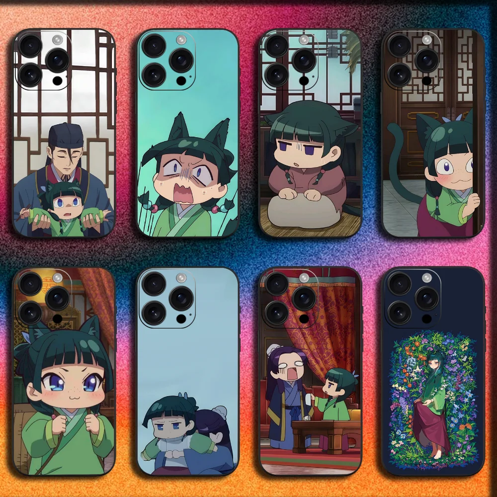 The Apothecary D-Diaries Maomao Phone Case For iPhone 16,15,14,13,12,11,Pro,XS,Max,XR,Plus,SE,Mini Soft Black Cover