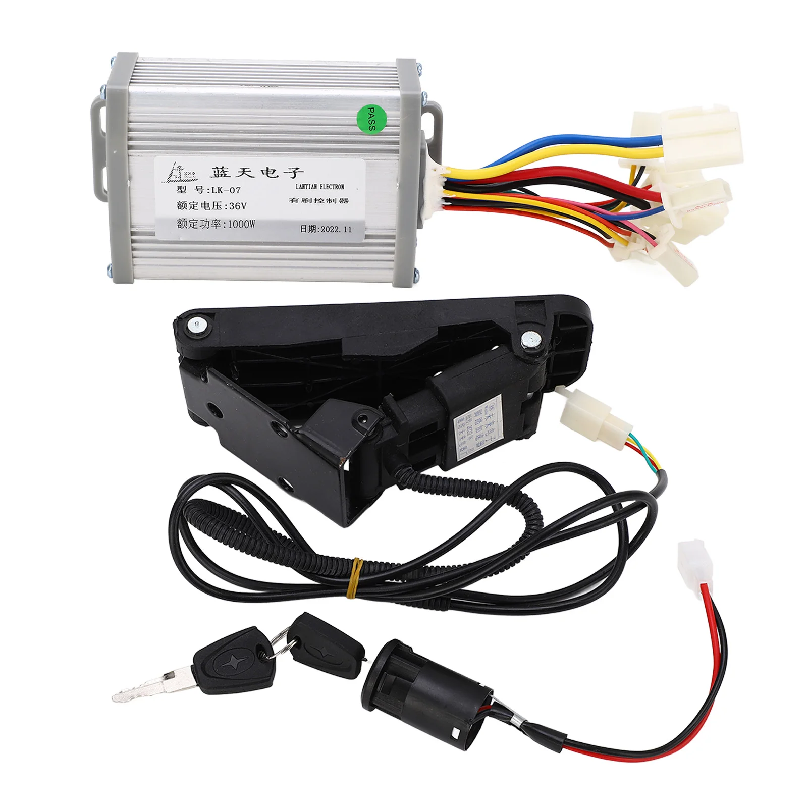 36V 1000W Elektrische Fiets Motor Controller Gaspedaal Kit Geborstelde Lithium Elektrische Fiets Modificatie Kit