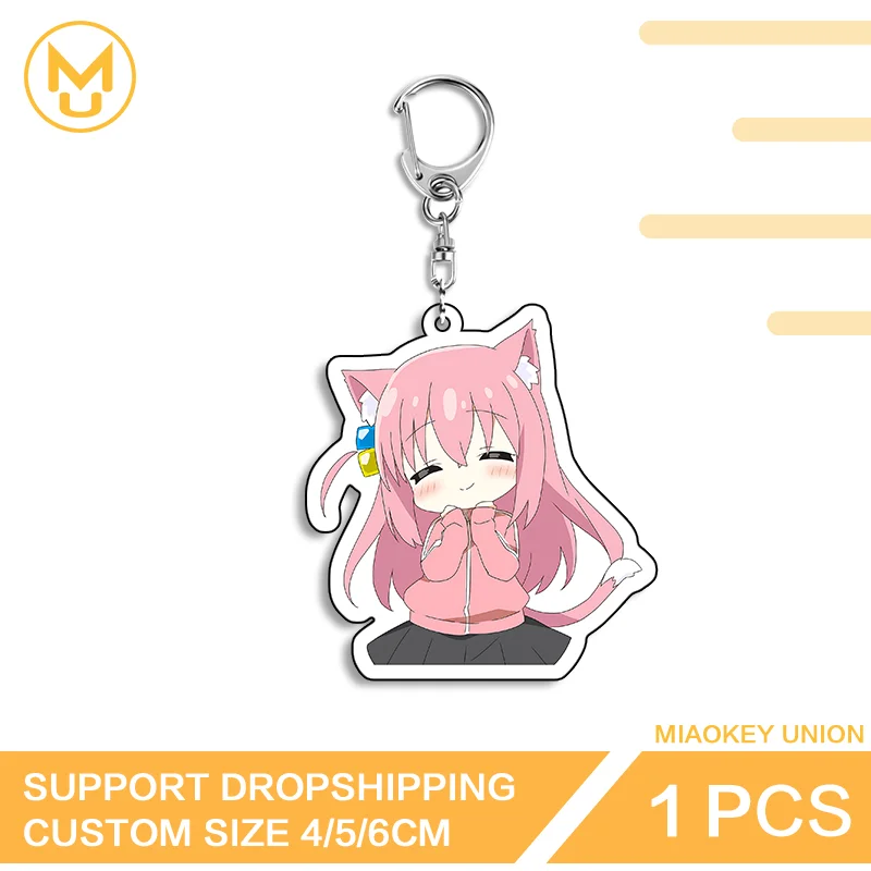 Kawaii Lively Gotoh Hitori Attractive Simulated Double Sided Acrylic Keyring Exquisite Customizable Popular Daily Wear Jewelry