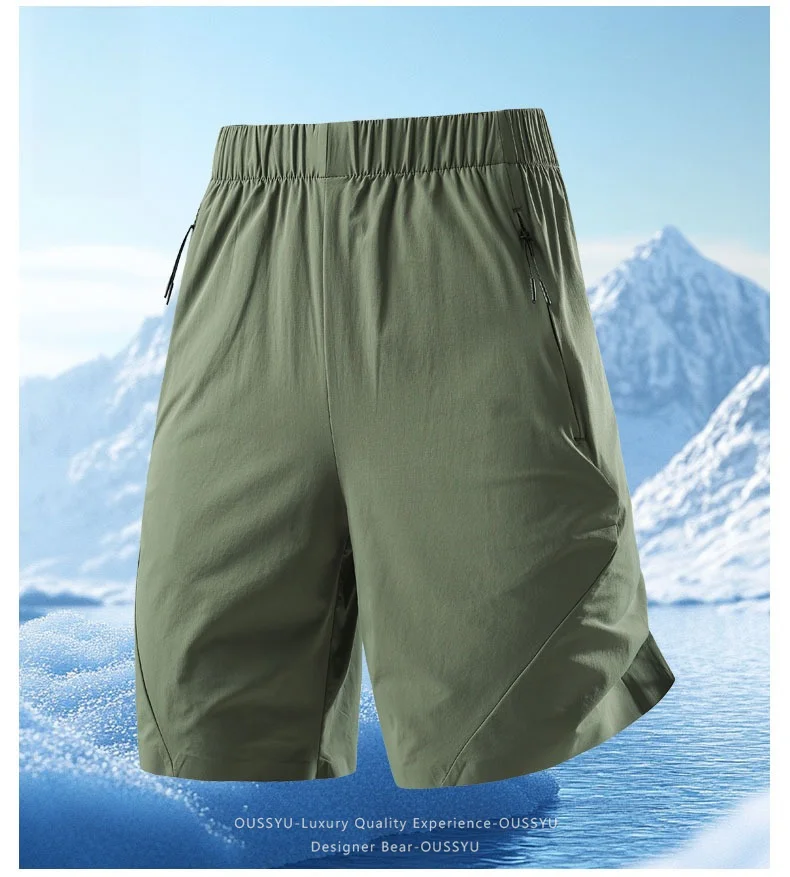 Sommer Hochelastische Schnelltrocknende Shorts für Herren, Weite Elastische Outdoor-Sport-Jorts, Lässige Arbeits- und Taktische Cargo-Shorts für Herren in Übergrößen bis 8XL – Detail 12