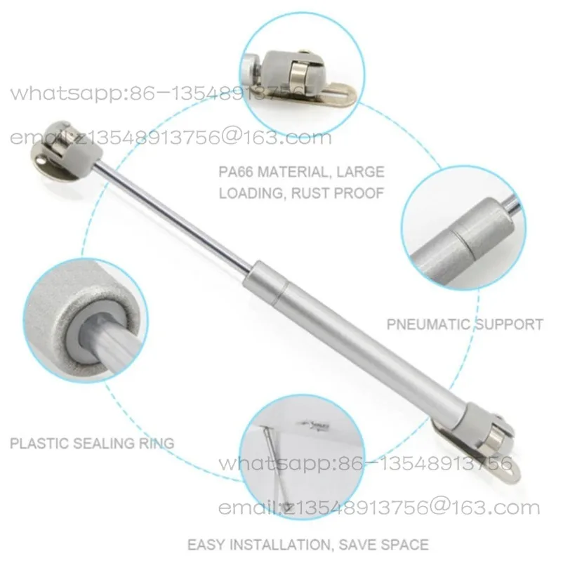 100N Force Door Lift Support Cabinet Tatami Hinges Furniture Kitchen Cupboard Gas Spring Door Lid Soft Open/Close