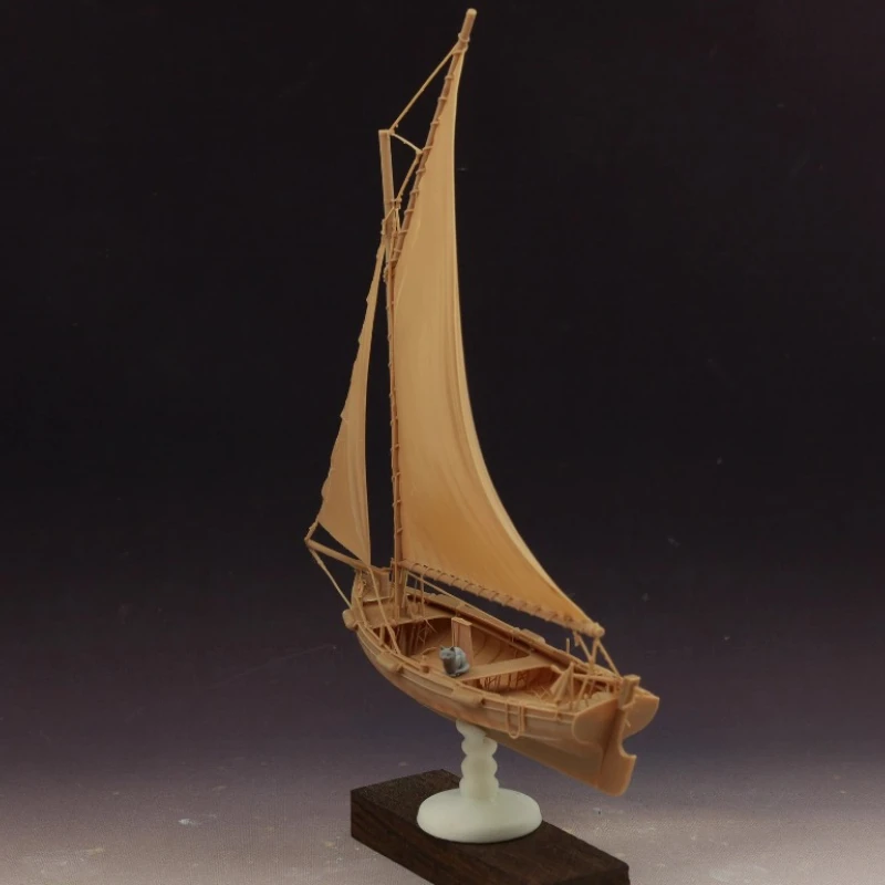 Kit de modelo de barco de pesca de una pieza, costilla completa, con vela y mástil, barco de precisión, modelo de barco ensamblado a mano, escalas múltiples opcionales
