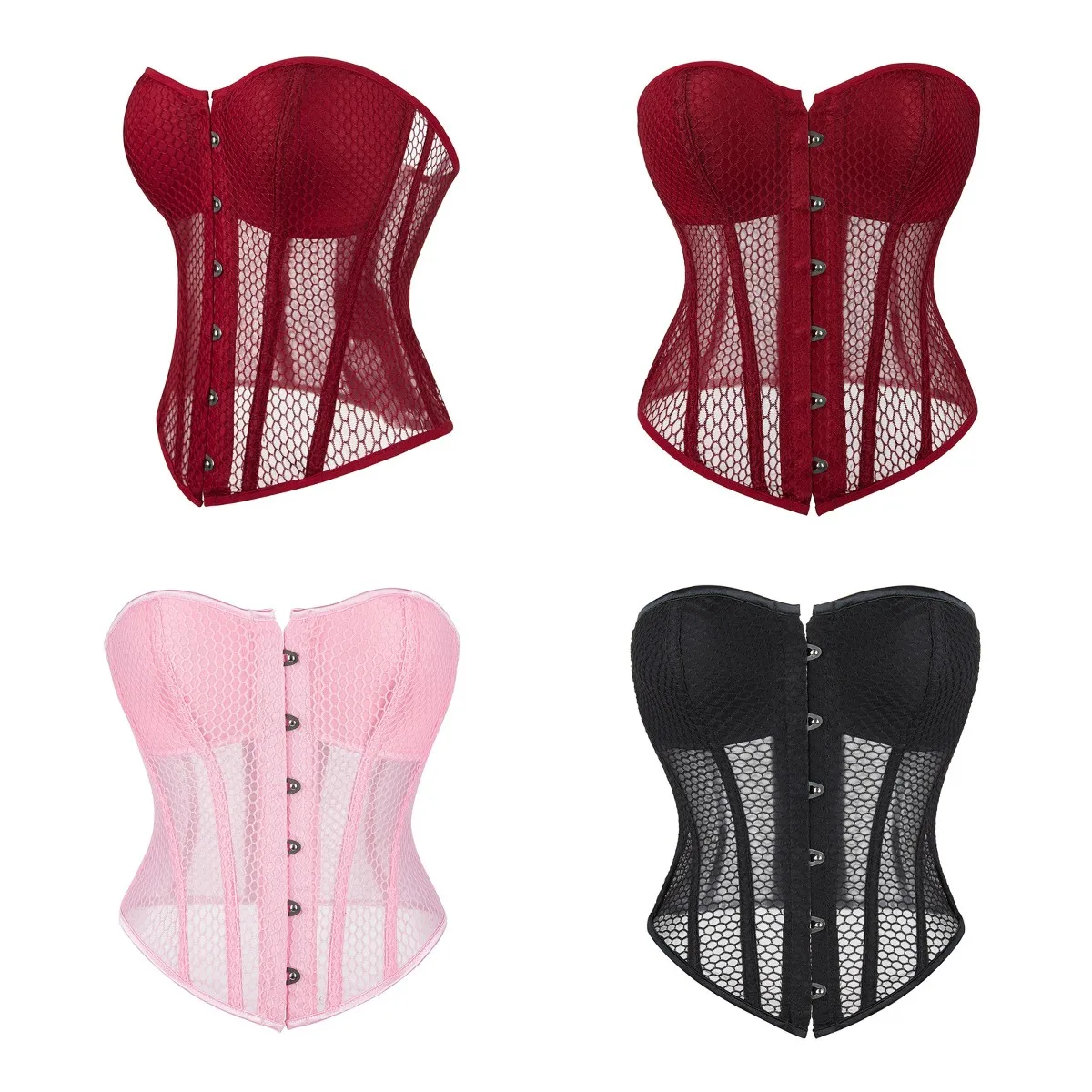 Sexy Mesh Breathable Palace bBody Shaper Vintage Victorian Slimming Body Shaper Corset Women Burlesque Overbust Corselet корсет