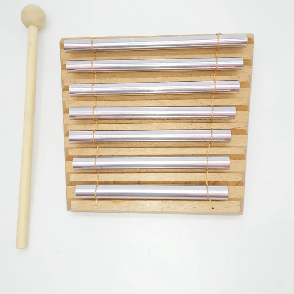 Natural Wood Percussion Music Chime Early Education Rhythm Toy Kids Sound Training Instrument Handheld Musical Knock Bar