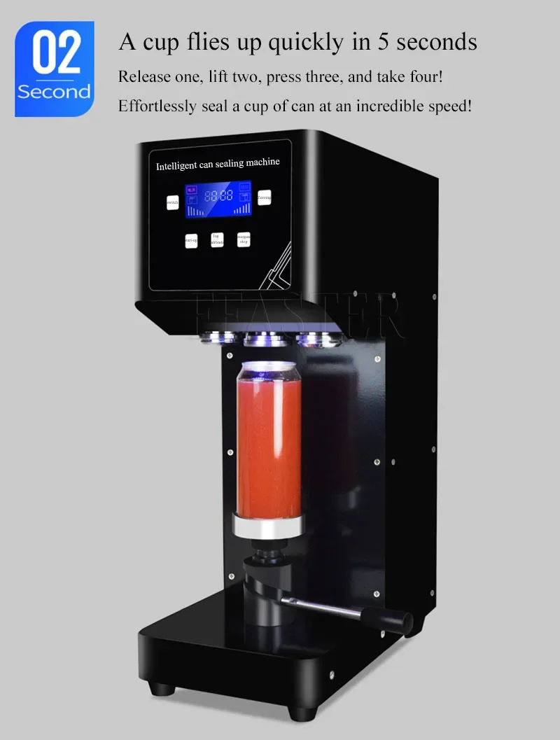 LXT Commercial Tin Can Seamer 55mm Aluminum Beer Automatic Can Sealing Machine Cola Sealing Capping Machine Milk Tea Shop