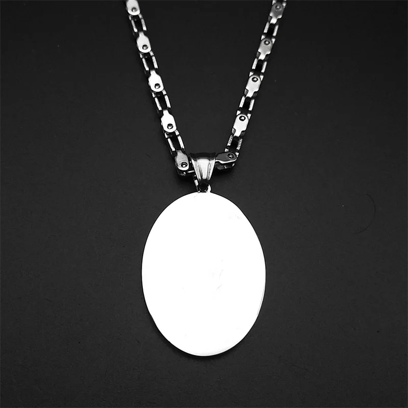 ST. JUDE THADDEUS PRAY FOR US Pendant Necklace for Men Enamel Stainless Steel Christian San Judas Tadeo Necklaces Punk Jewelry
