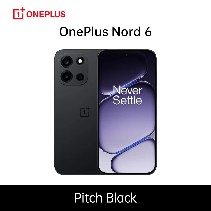 2026 Nieuwe smartphone OnePlus Nord 6 5G 8 GB + 256 GB 12 GB + 512 GB Snapdragon 8s Gen 4 165 Hz 7500 mAh IP69/IP69K Wereldwijde versie