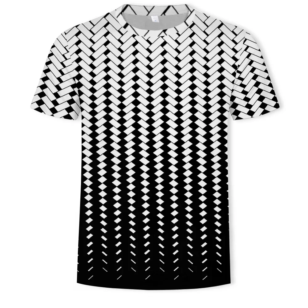 3d Personality Men's Women's Children's T-shirt Casual Printing Trend Hip-hop Simple Street Style Breathable Light Summer Top