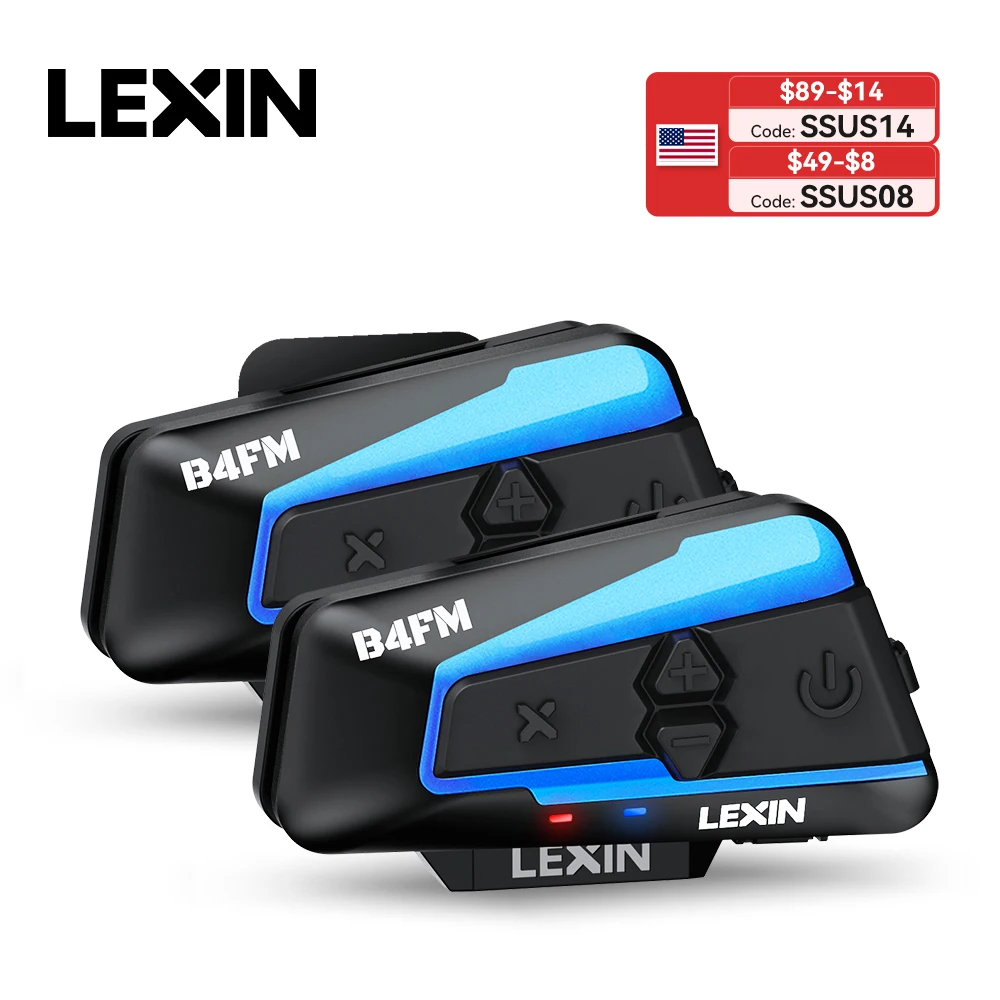 Interkom motocyklowy Bluetooth Lexin B4FM-X
