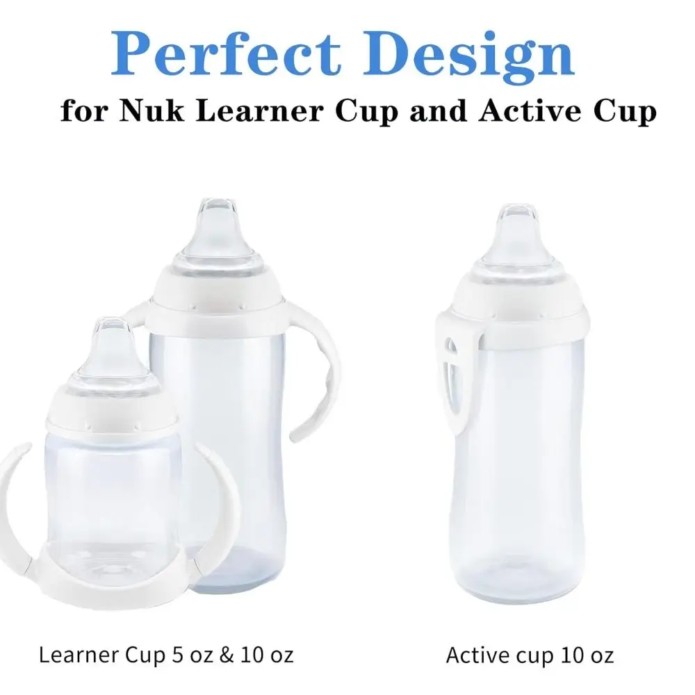 4 Packs Food Grade Silicone Learner Cup Spout Leak-Proof Design Feeding Mouthpiece for NUK Learner Cup & Active Cup