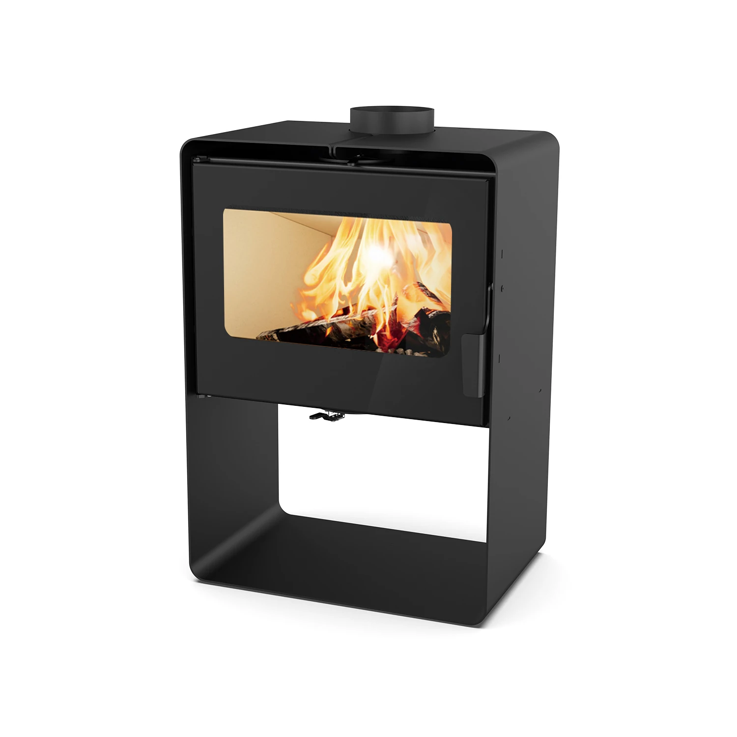 Freestanding Modern Wood Burning Stove Secondary Combustion Indoor Heating Wood Fireplace