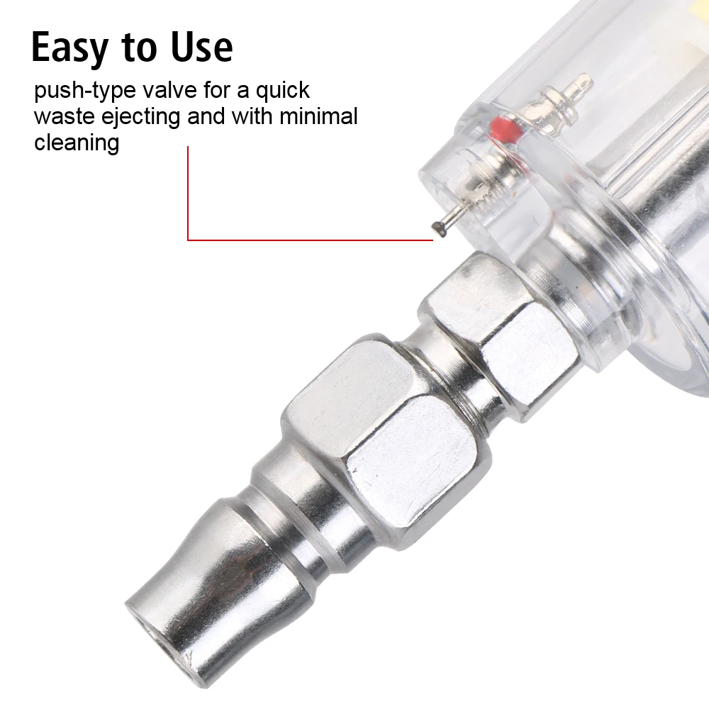 1/4 Inch Thread Clear Water Trap Air Compressor Moisture Separator Oil Water Filter Kit for Paint Sprayer