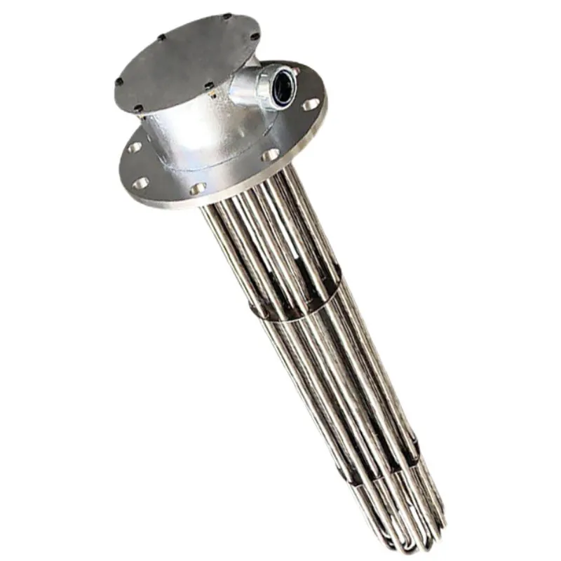 380V High Power Stainless Steel Flange Electric Heating Tube, Flange Immersion Heater for Thermal Oil Boiler