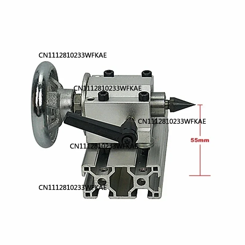 DIY CNC Rotary Axis Tailstock Center Height 55mm with 3pcs Tail Center for Rotary 4th A Axis Engraver Milling Machine