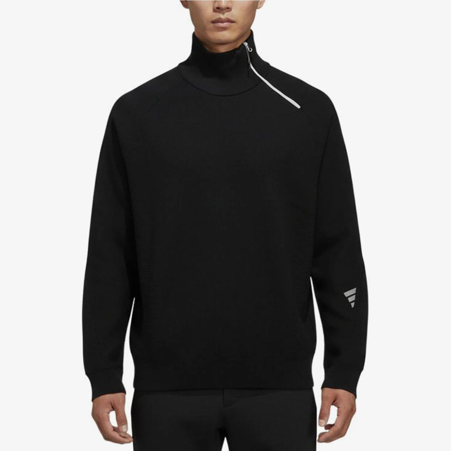 Adidas genuine new men's black sports casual skin friendly knitted sweater KH0421