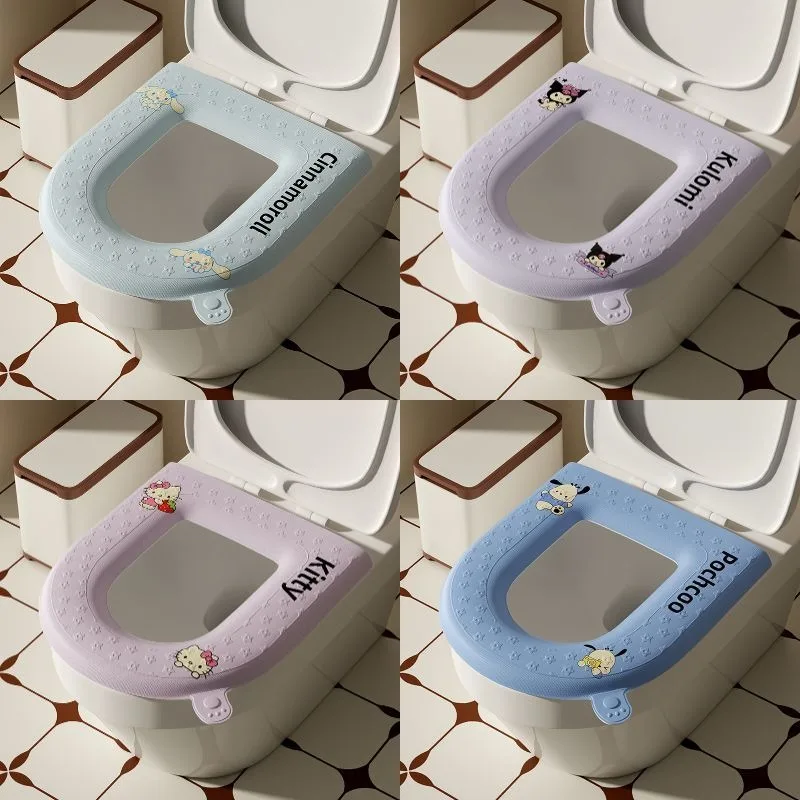 

Anime Cartoon Kawaii Sanrio 2026 Four Seasons Universal Toilet Disposable Cushion Waterproof Keep Warm Paste Thicken Erasable