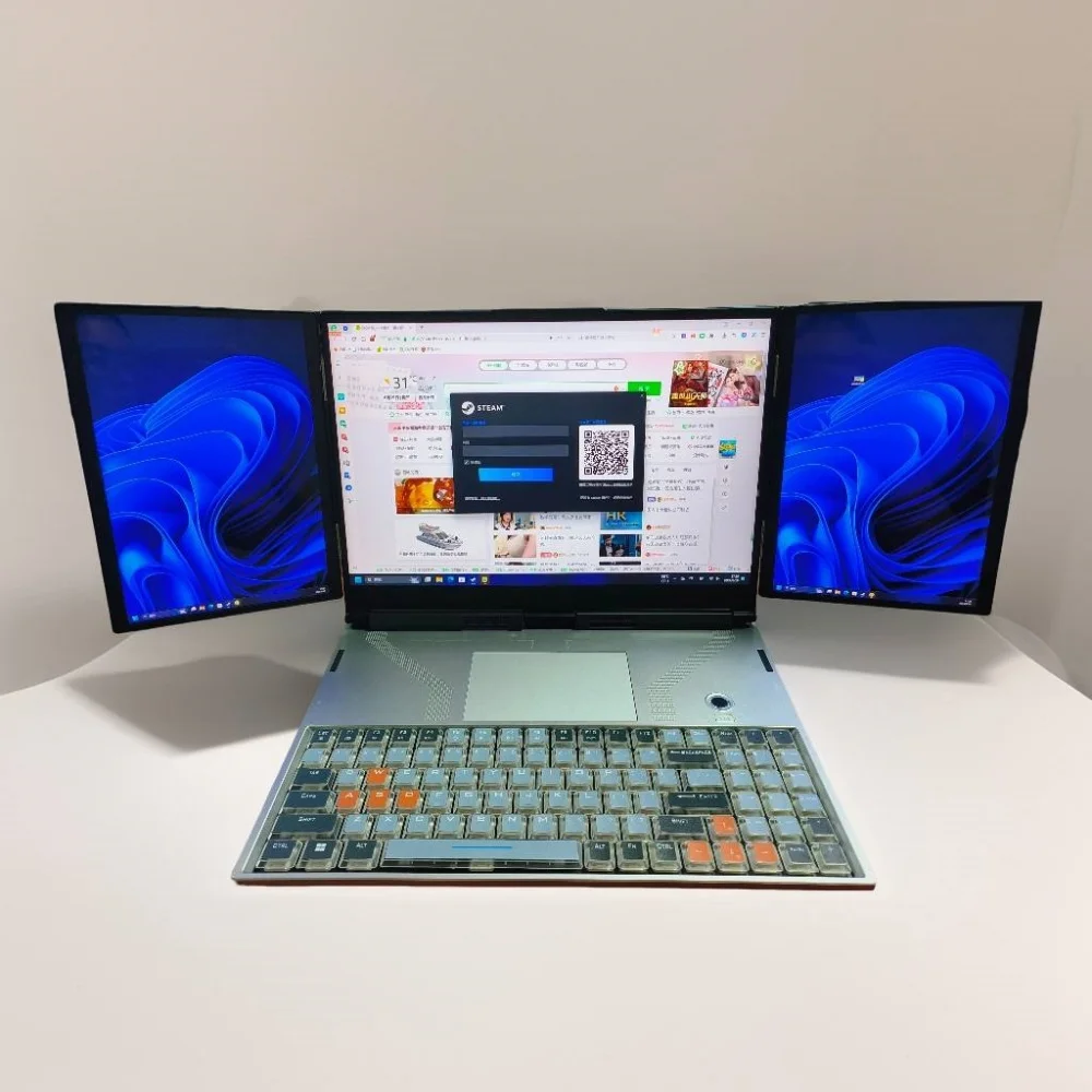Fast Delivery 16inch 2*10.5inch Business Laptop Three-Screen Intel Core i5  Fingerprint Unlock 32GB RAM 128G-1TB SSD Laptop