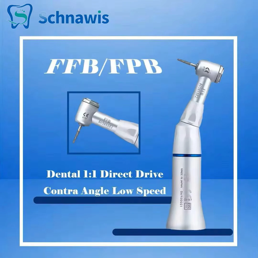 FFB/FPB Dental 1:1 Direct Drive Contra Angle Low Speed Handpiece  Contra Angle Handpiece CA-burs Ø 2.35 mm/FG-burs 1.6mm