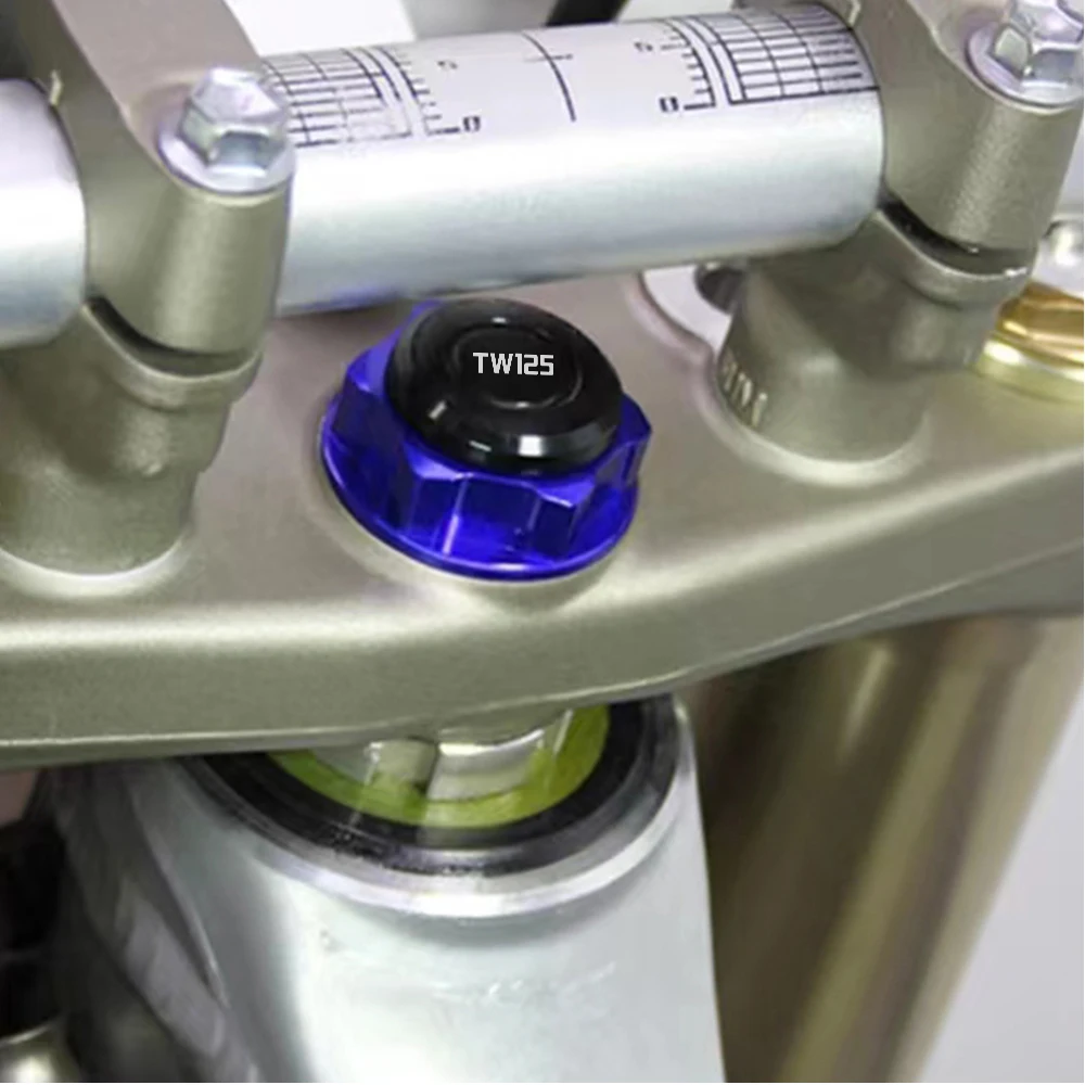 2025 Motorcycle Decoration Accessories Steering Stem Nut Cap For Yamaha TW125 TW200 TW225 TW 125 200 225 Allyears 2018-2023-2024