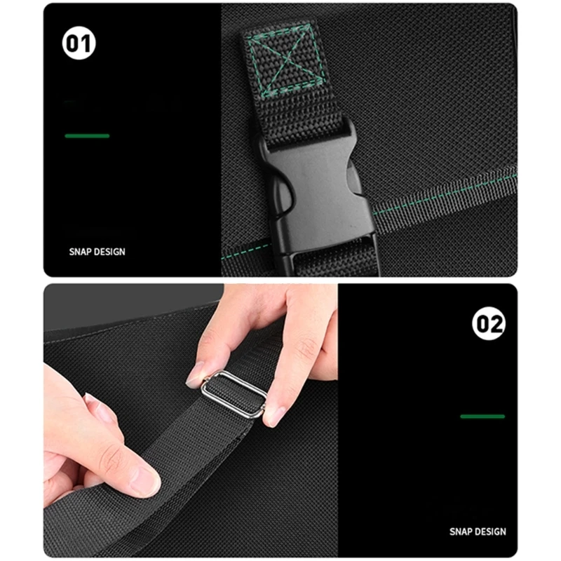 K1KA Reliable Tool Bag Sturdy Canvas Material with Zipper Closure Wear Resistant Rubber Base Suitable for Hand/Power Tools