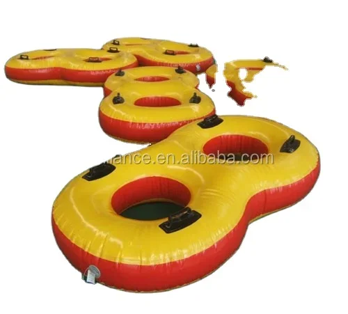 inflatable swimming ring slide double circle floating