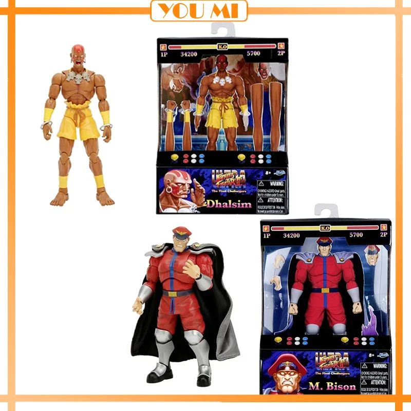 In Stock Original Jada Toys Ken Bison Dhalsim Ultra Street Fighter 1/12 Anime Action Figure Statue Collection Model Toy Gifts