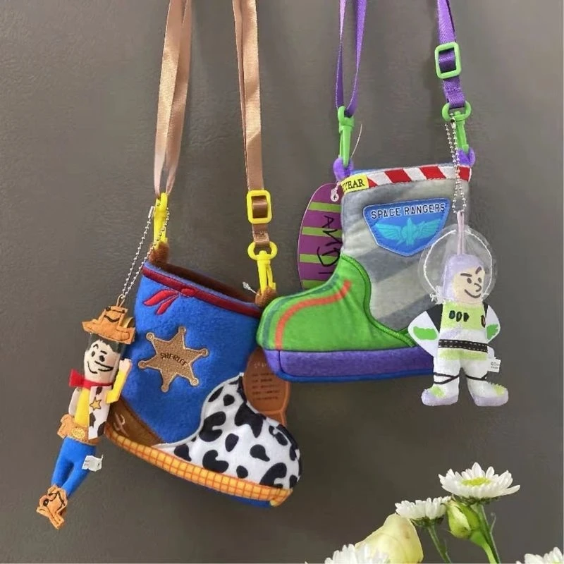 New Cute Mini Bag Toy Story Buzz Lightyear Woody Rain Boots Shoulder Crossbody Bag Cartoon Peripheral Mobile Phone Bag Gifts