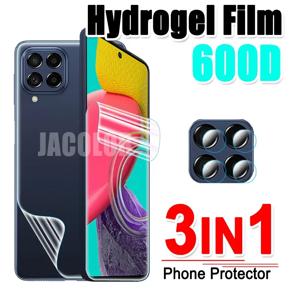 3 IN 1 Hydrogel Film For Samsung Galaxy M42 M32 4G M53 M13 5G M22 M12 Sansung M 53 13 32 Camera Glass Water Gel Screen Protector