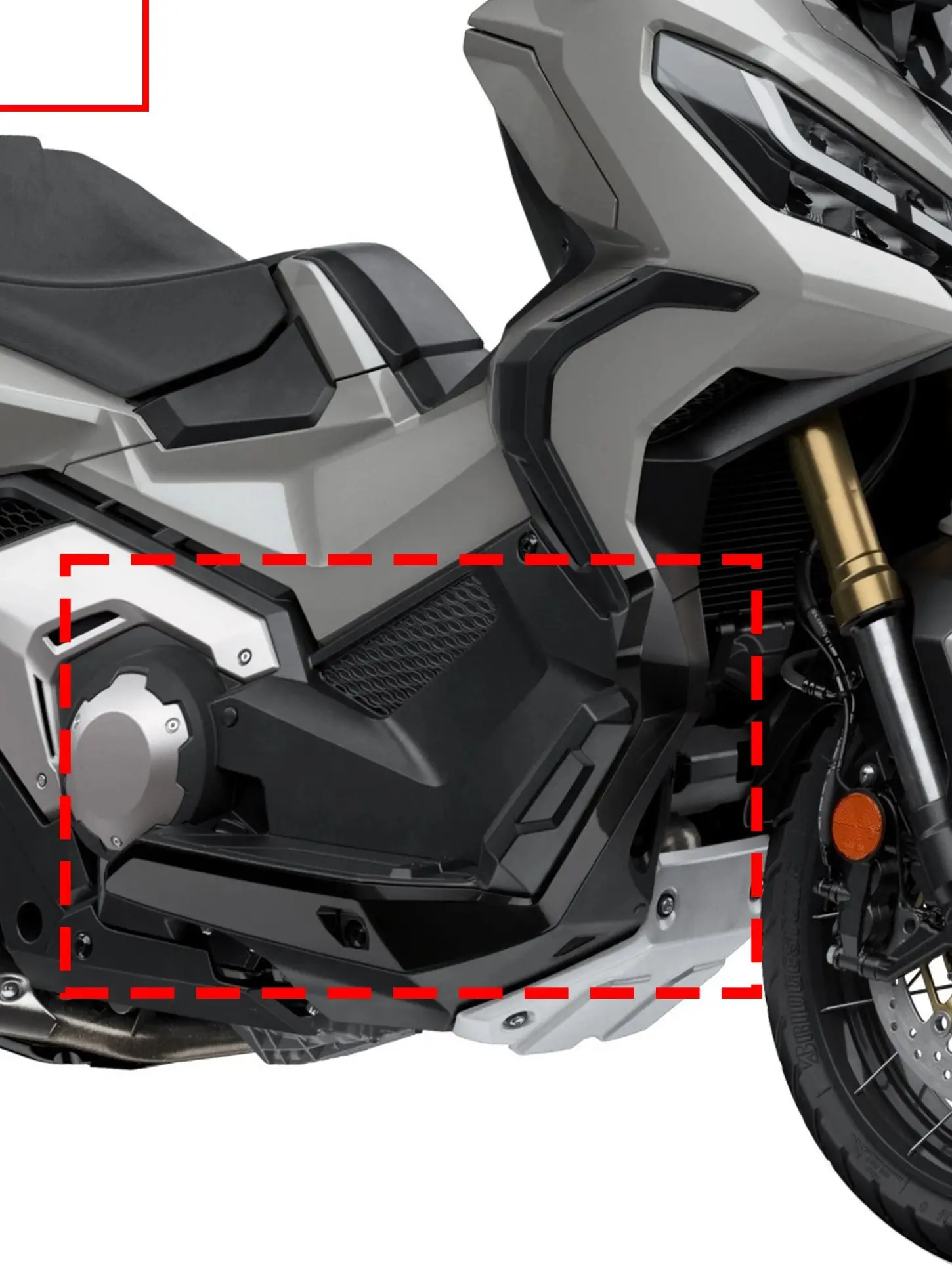 Voorkant onderste zijpedaal trap paneel cover kuip frame carrosserie beschermer voor Honda XADV X-ADV 750 xadv 2021-2024 - afbeelding 2
