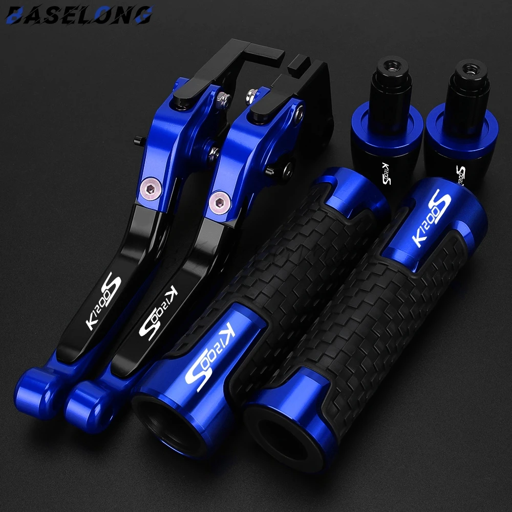 

For BMW K1200S K 1200S K1200 S 2004 2005 2006 2007 2008 Motorcycle CNC Adjustable Clutch Brake Levers Handle Bar End Grips Caps