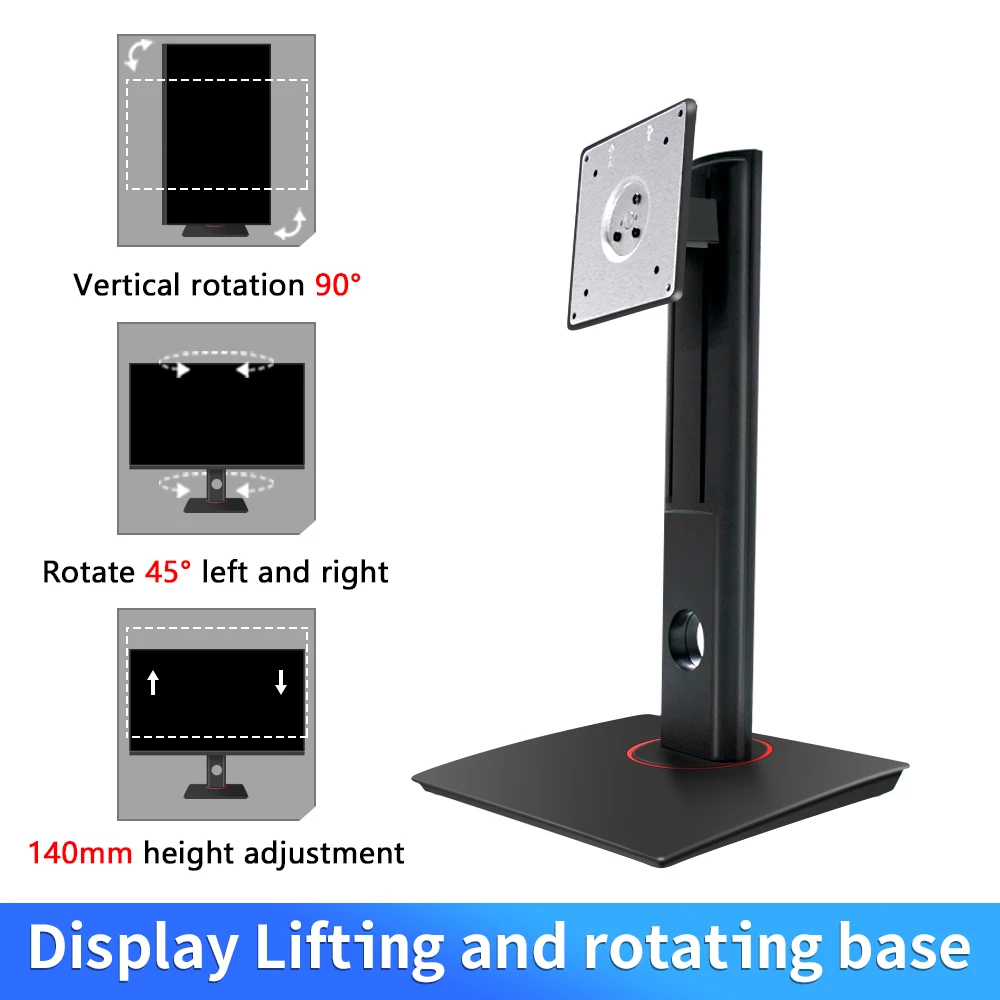 

New Monitor Stand Supports 24-27 Inch Vertical lift Rotation 90 Vertical Screen Holder desk monitor stand