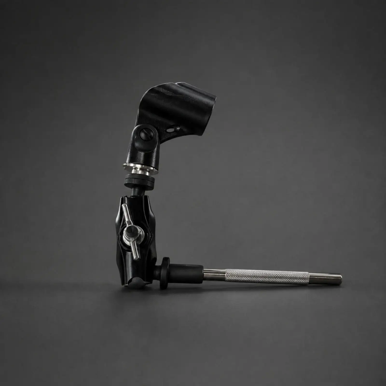 Drum Rack Audio Pickup Extension Bracket Adjustable Drum Rack Mic Mount with Rotatable Joint Mic Extension Arm with Threaded Rod