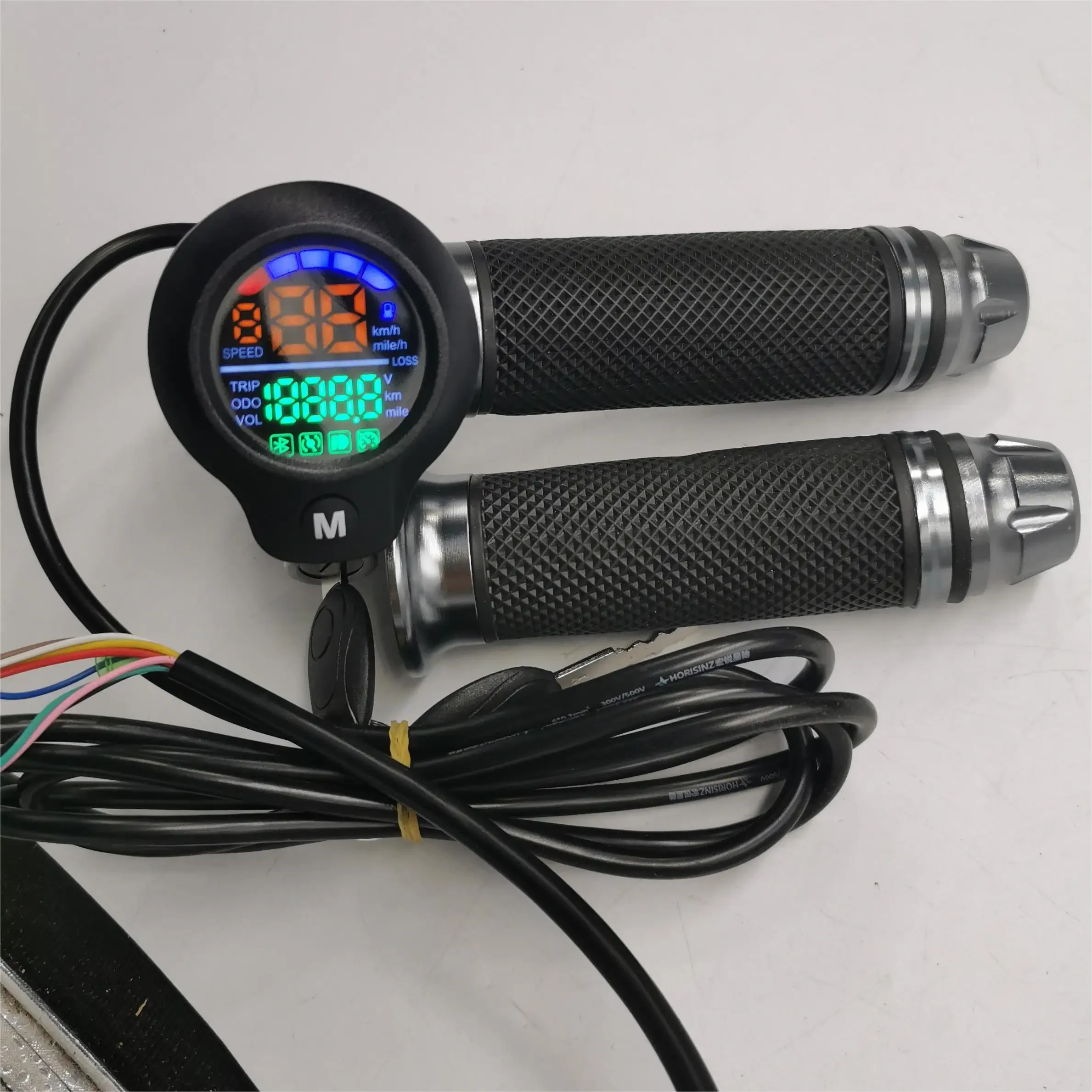 

Diy Part Electric Bicycle Speed Mileage Display 36-72v With Lock Scooter Handle+key Tricycle Twist Throttle Accessory