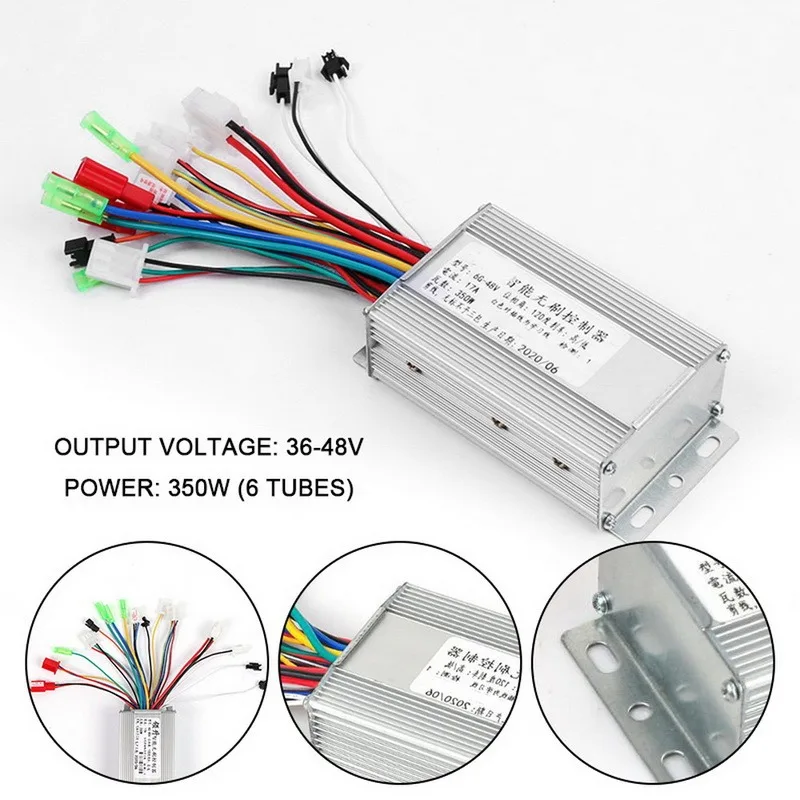 전기 전기 스쿠터 브러시리스 컨트롤러, 전기 자전거 모터 액세서리, 36V, 48V, 350W