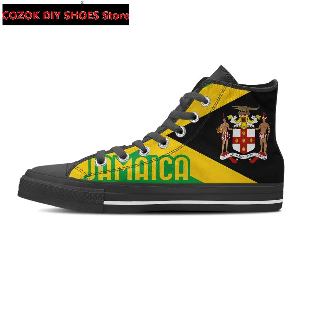 Jamaica/Mexico/Philippines Flag Casual Sneakers Men Flats Vulcanized Classic High Top Male Couple Comfort Zapatillas