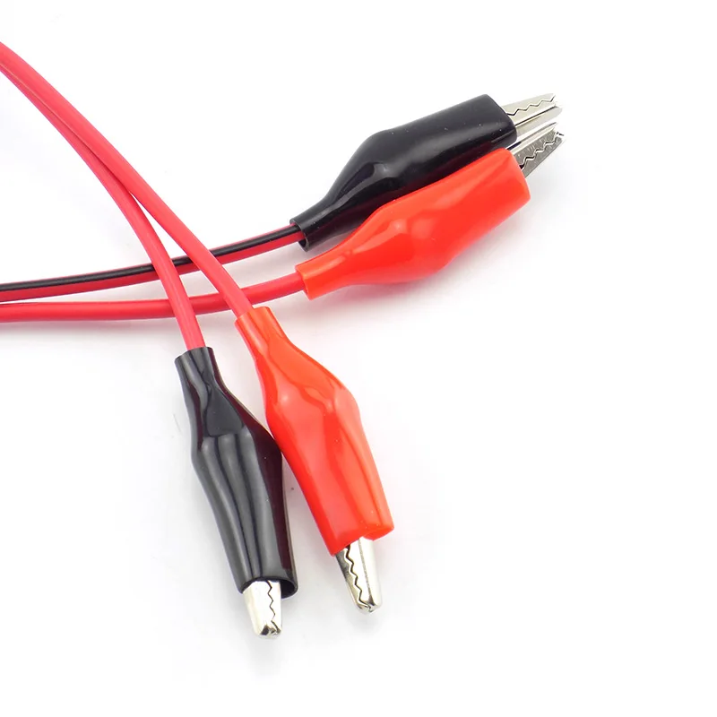 Alligator Clips electric DIY Test Leads Double-ended Crocodile Test Clips red black Electrical Roach Jumper Wire