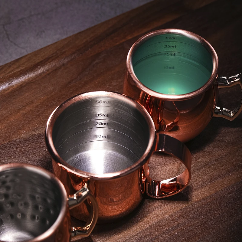 60ml Measuring Cup Tools Bar Measure Cocktail Jigger Copper Plated Bar Tools Bar Accessories