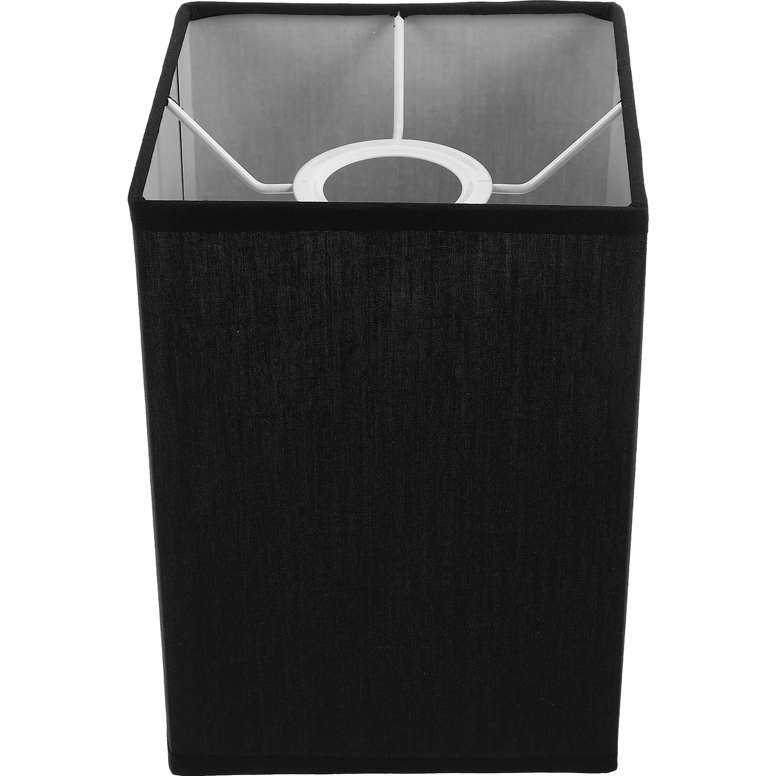 

Square Lamp Shade Black TC Material E27 Bulb Size Desk Decor Farmhouse Bedroom Lighting Fixtures Cover Replacement