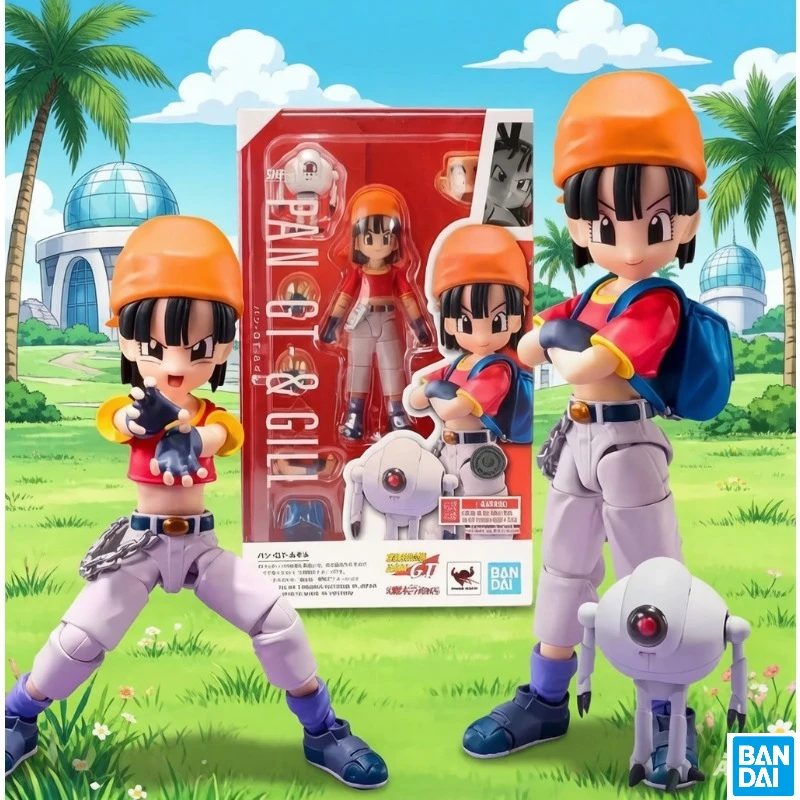 

Genuine Bandai Dragon Ball GT SHF Goku granddaughter Pan-GT-Gill anime action figure collection ornaments toys gifts